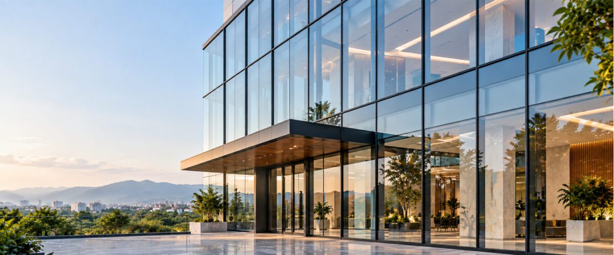 aluminium glass curtain wall system